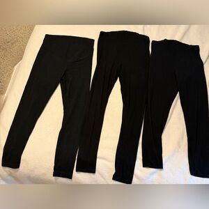 Set of 3 Black Maternity Leggings (medium)